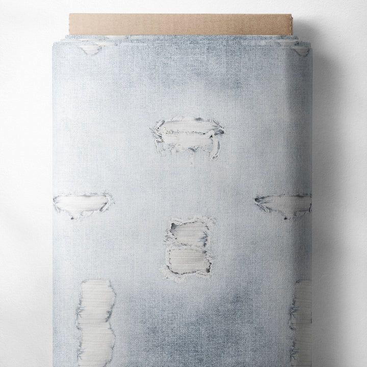 FAUX DENIM (WHITE DISTRESSED)