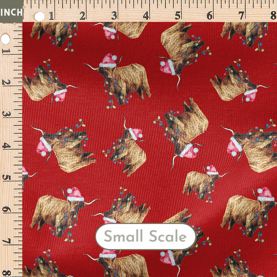 SANTA HIGHLAND COW